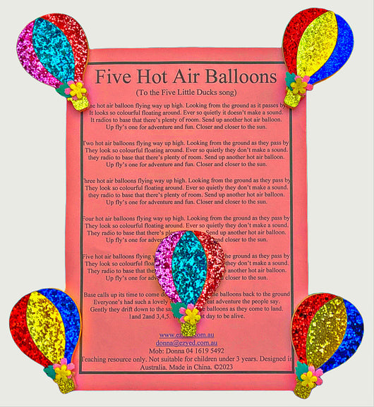 Five Hot Air Balloons